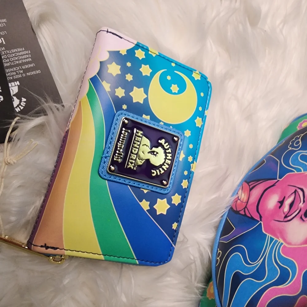 Jimi Hendrix Psychedelic Glow Landscape Wallet&Matching Backpack